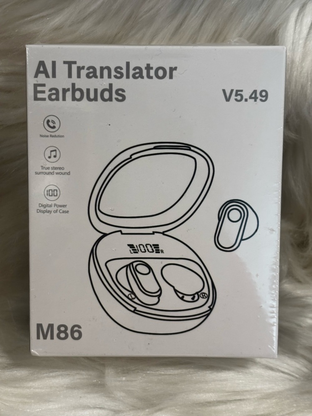 M86 AI Translator Bluetooth Earbuds-Black